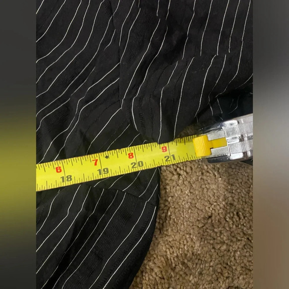 APOSTROPHE Black Silver fit flare Dress, Belted, Collar, Button Front, Roll Tab - Picture 4 of 8